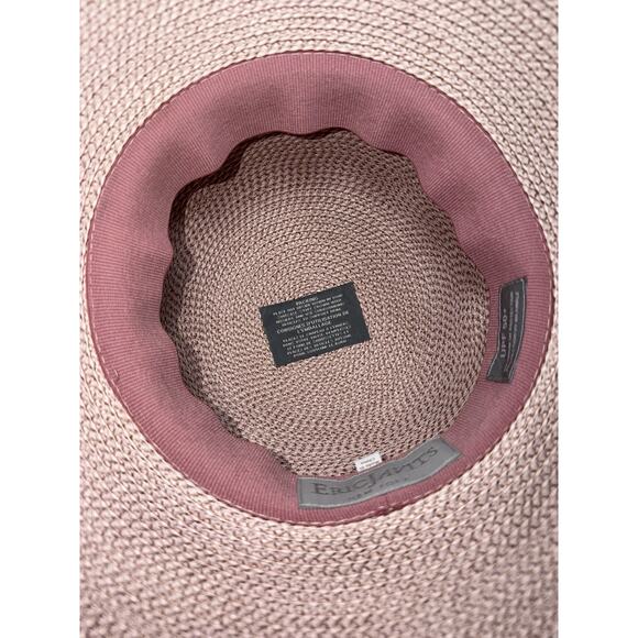 Eric Javits Women\'s Hampton Straw Packable Sun Hat Blush Pink UPF 50+ main image 7
